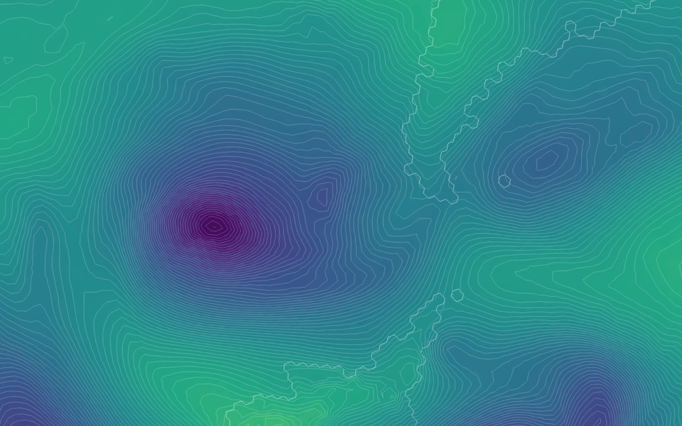 A deep low with 1 hPa isobars over the Drake Passage